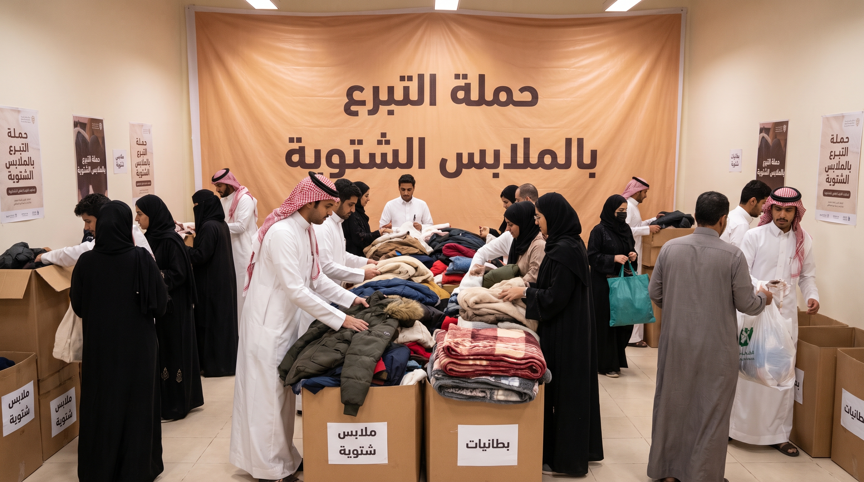 حملة التبرع بالملابس الشتوية